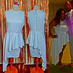 White Asymmetrical Dress